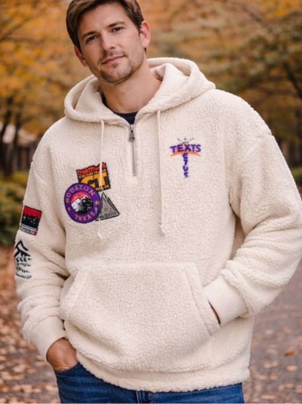 Cactus Jack Sherpa Hoodie, men’s size large